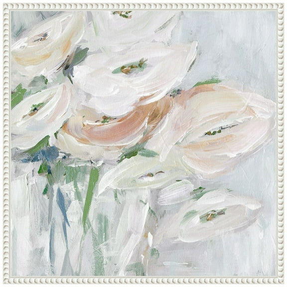 Amanti Art Impeccable Flowers Framed Canvas Wall Art Print