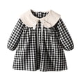 thumbnail image 4 of StSilkitty Dress for Girls Plaid Cotton Long Sleeve Collared Bowknot A-Line Dresses Fall Lightweight Casual Outfits, 4 of 7