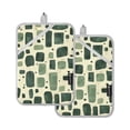 thumbnail image 7 of Yayeee Pot Holders Kitchen Heat Resistant with Pocket 7"x9.8" Cotton Oven Cooking Hot Pads, Green Geometric, 7 of 7