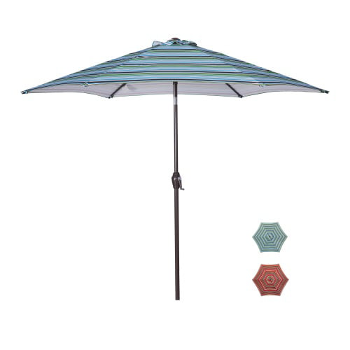 Details about   Market Table Umbrella with Push Button 9 ft Patio Umbrella Tilt Crank Outside 