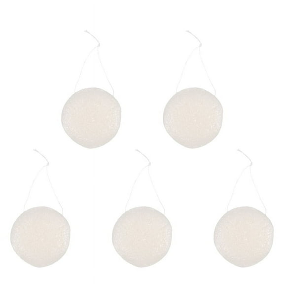 5X Konnyaku Jelly Fiber Face Makeup Wash Pad Cleaning Sponge Puff Exfoliator-White