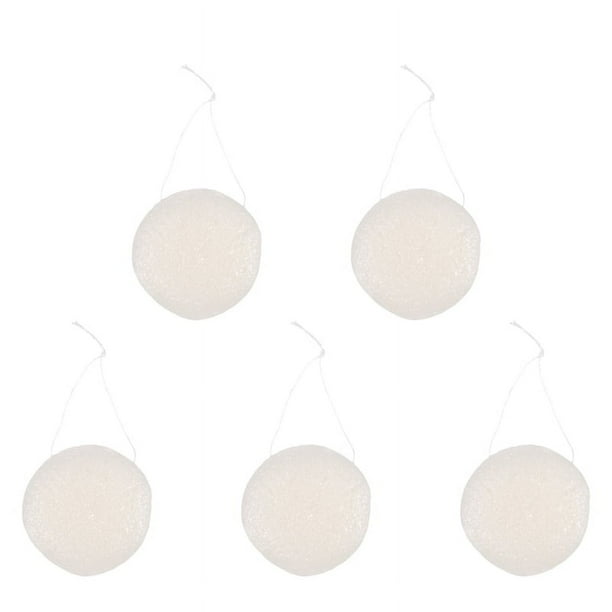 5X Almohadilla de Esponja de Konjac Konnyaku Fibra de Gelatina para Maquillaje Blanco