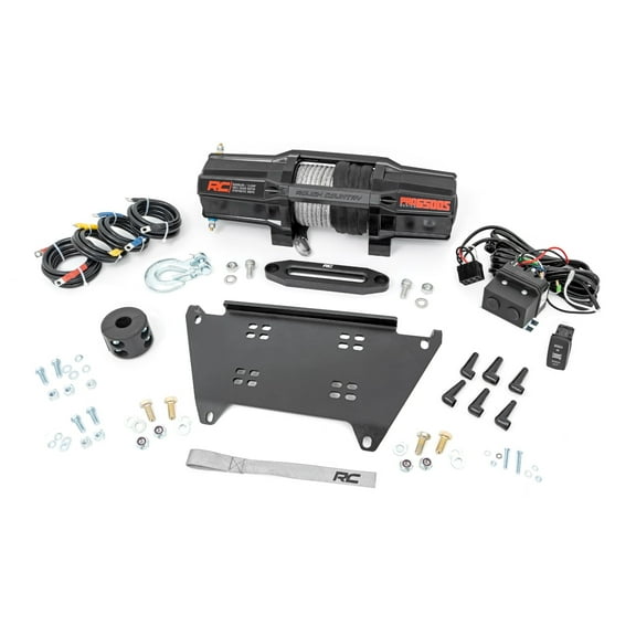 Rough Country Winch Mount Kit w/RS6500S for Polaris Ranger XP 1000 - 92066