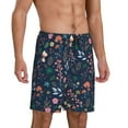 thumbnail image 3 of Rocae Colorful Flowers for Men's Soft Sleep Pajama Shorts, Waistband and Pockets, 3 of 9