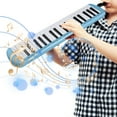 thumbnail image 4 of 37 Keys Melodica Instrument Melodica Air Piano Keyboard with 2 Soft Blow Pipe 2 Blowing Nozzles Melodica Wind Instruments with Carrying Bag for Beginners Adults Gift, 4 of 9