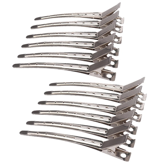 FUEENIRVA 12pcs Hairstylist Clips Sectioning Hair with Round Head for Easy Haircut