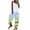 Blue, variant on IROINNID Sleeveless Suspender Jumpsuit For Women Full-Length Ethnic Style Cold Shoulder Leisure Cami Pants Jumpsuit
