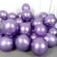 thumbnail image 3 of Globos morados de metal de cromo de 12 pulgadas y 50 paquetes de globos de helio KIRIKOU de espesor para la decoración de la fiesta de Navidad de graduación en el aniversario de la boda de cumpleaños, 3 of 5