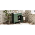 thumbnail image 6 of Green bathroom vanity with golden metal handles | Provide versatile storage in the bathroom | Add a touch of luxury to daily routines, 6 of 6