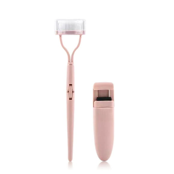 kurtrusly 2 Pieces Eyelash Curlers Brush Tint Kit Tool Eye-lash Curl Foldable Heated Lashs Steal Curler in Suction Card Packing for Adults