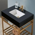 thumbnail image 4 of Nauders 30" Single Stainless Steel Vanity Console in Brushed Gold with Imperial Black Stone Countertop without Mirror, 4 of 6