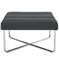 thumbnail image 3 of Modern Contemporary Urban Design Mid Century Living Lounge Room Ottoman, Grey Gray, Fabric, 3 of 4