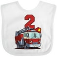 thumbnail image 3 of Inktastic 2nd Birthday Fire Truck Boys or Girls Baby Bib, 3 of 4