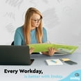 thumbnail image 2 of ½ Inch 3 Ring Binder .5 inch Green Clear View Cover with 2 Inside Pockets, Colored School Supplies Office and Home Binders – by Enday, 2 of 7