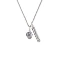 thumbnail image 2 of Delight Jewelry Silvertone Good Dog with Black Paw Spinners Silvertone Always My Mother Bar Charm Necklace, 23", 2 of 4