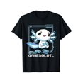thumbnail image 1 of [100% Cotton] Cute Blue Axolotl Gaming Pixel Art Gamer T-Shirt With Retro Controller Design, 1 of 6