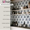 thumbnail image 5 of S4Sassy Peel & Stick Vinyl Wallpaper, Rose Trellis Wall Paper Contact Paper Waterproof- Green,25"x60" Textured Finish, Removable Asian Style Covering for Home Decor in Bedrooms, Renter Space, Cabinet, 5 of 9