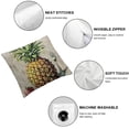 thumbnail image 6 of PIKWEEK Pillow Covers Summer Colorful Fresh Pineapple Tropical Fruit Cotton  Throw Pillow Case Cushion Cover Outdoor Home Couch Decorative Set of 2 Multiple specifications, 6 of 7