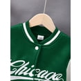 thumbnail image 5 of 13t Kid Boys Tops 14t Big Boys Fashion CHICAGO Embroidery Color Block Baseball jacket Sizes 7-15, 5 of 7