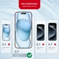 thumbnail image 2 of Protector de pantalla Intaleo de cristal templado para iPhone 15 Plus, 2 of 7