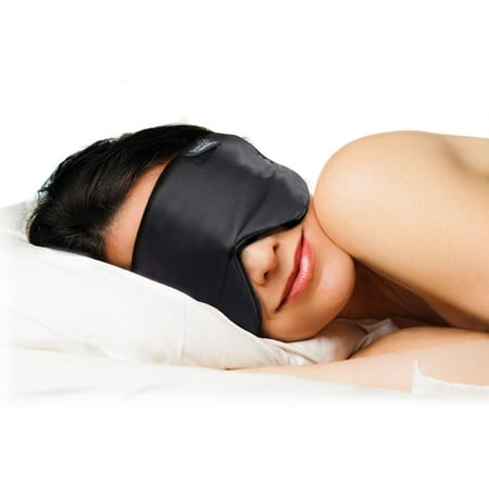 Silk Sleep Mask for Side Sleepers with Two Straps -