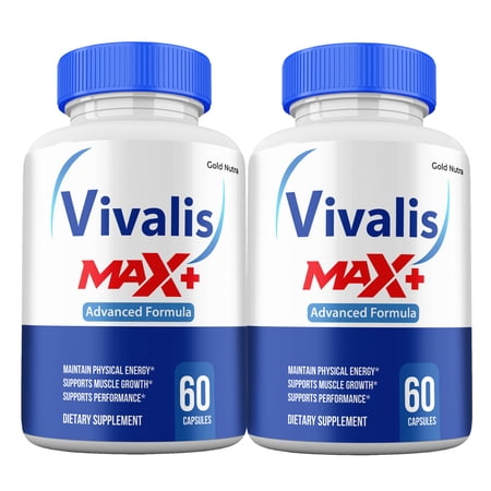 (2 Pack) Vivalis Max+ Capsules, Vivalis Max+ Pills Higher Potency Formula Peak Performance for Men 2 Month Supply