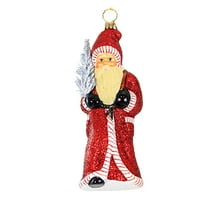Gabriela Christoff Ornaments 6.25In Holiday Brillance, Glass, Ornament Christmas Santa 400B