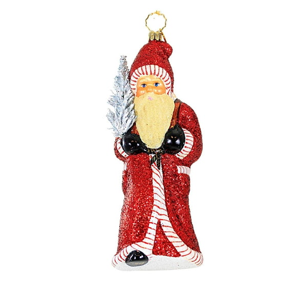 Gabriela Christoff Ornaments 6.25In Holiday Brillance, Glass, Ornament Christmas Santa 400B