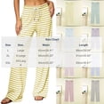 thumbnail image 6 of Diufon Womens Pajama Pants Striped Wide Leg Loose Soft Modal Sleepwear Drawstring Sleep Pants for Homewear & Outdoor, 6 of 8