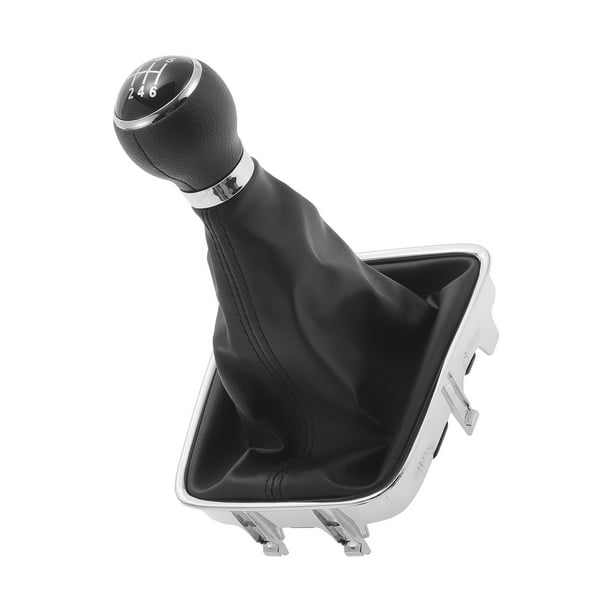 Pomo de Cambio de Marchas Unique Bargains con Cubierta para VW Golf Plus 2005-2014, Pomo de Cambio Manual de 6 Velocidades de Plástico Negro