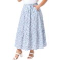 thumbnail image 4 of Agnes Orinda Plus Size Skirts for Women Floral Stretchy Waist Layered Flowy Summer Maxi Skirt 3X Purple, 4 of 6