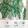thumbnail image 6 of Monstera Leaves Sheer Curtains 63 Inches Long, Summer Tropical Palm Leaf Botanical Green Light Filering Curtains, Breathable Simi Curtain Privacy Drapes for Living Room Bedroom Window Treatment, 6 of 7