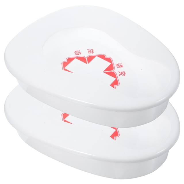 Plastic Bedpans for Immobile Patients Home Use 2Set 14x11.4x3.9in