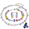 thumbnail image 1 of SET CONJUNTO COLLAR + PULSERA + ARETES SWAROVSKI MULTICOLOR GEMA PIEDRAS CRISTALES MUJER, 1 of 6