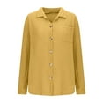 thumbnail image 3 of yievot Womens Waffle Knit Shacket Jacket Long Sleeve Button Down Shirts Dressy Casual Blouses Tops, 3 of 6