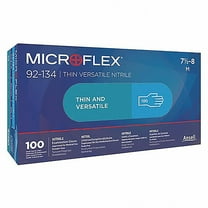 MICROFLEX  Nitrile Disposable Examination Gloves Size Small, Power Free, Blue (Box of 100) - Small