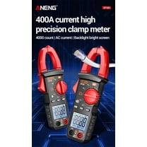 Intelligent digital clamp meter, high-precision multimeter, 400A AC/DC clamp meter, digital display, backlit clamp meter.