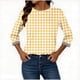 thumbnail image 4 of mfyjkho Tops Para Hacer Ejercicio Para Mujer, Camiseta De Manga Tres Cuartos Con Cuello En V Y Estampado Diario Para Mujer, Talla Grande, Holgada Tops Para Hacer Ejercicio S, 4 of 6
