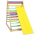 thumbnail image 1 of Costway Foldable Wooden Climbing Triangle Indoor Climber w/Ladder for Baby Toddler, 1 of 10