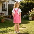 thumbnail image 7 of Bobifish Toddler Girls Suspender Dress Polka Dot Print Sleeveless Pocket Casual Dresss Everyday Loose Fit Children Girls Dresss, 7 of 7