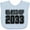 AE-Light Blue, variant on Inktastic Class of 2033 Boys or Girls Baby Bib