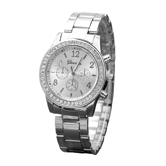 DESIGNICE Wrist Watch,Durable Wear-Resistant Alloy Case Small Watches for Women,Stable Quartz Movement Womens Watches Casual Silver Watch for Gift