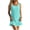 Mint Green, variant on Ahabrexf Beach Cover-Up Dress for Women, Lightweight Rayon Blend, Solid Color, Round Neck, Flowy Silhouette, UPF 15 Sun Protection