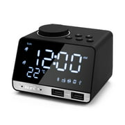 Leadingstar Plastic K11 Digital Bluetooth-compatible Speaker Alarm Clock Radio Usb Charge Built-in Temperature Sensor Creative Led Display Speaker