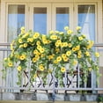 thumbnail image 2 of Petunia de ratán artificial para exterior/interior (amarillo), 2 of 3