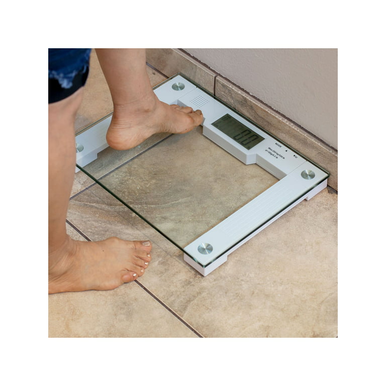 Tone 550- 550lbs Talking Bathroom Scale (With Removable Anti-Slip Mat)- 16  x 16 XXL Platform- Large LCD- Precision Digital Scale 