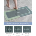 thumbnail image 3 of Alfombra de baño MontVoo, antideslizante, absorbente, de secado rápido, color verde, 3 of 7