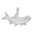 thumbnail image 3 of Finest Gold Sterling Silver Polished Tarpon Fish Pendant, 3 of 3
