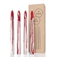 thumbnail image 2 of CANDWAX 8 inch Taper Candles Set of 4 - Dripless Taper Candles and Unscented Candlesticks - Perfect as Dinner Candles and Household Candles - Blood White Candles, 2 of 4
