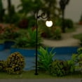 thumbnail image 4 of Yuarrent Farolas de calle de 7,2 cm a escala 1:87, modelo de cabeza única, bombilla de ferrocarril, lámpara de estilo tradicional, artesanía, poste de Artesanía Luz gris/blanca Yuarrent HA066590-05, 4 of 6